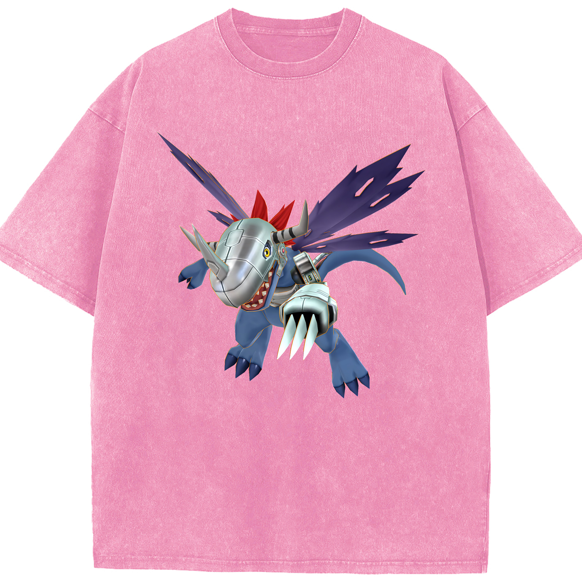 （画像用） Digimon デジタルモンスター/デジモン 綿100% ヴィンテージ風 半袖Tシャツ（フロントプリント）